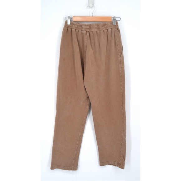 Blank NYC Terry 1/4 Zip Pullover Sweatshirt and Joggers Matching Set Tan XS - Picture 12 of 14